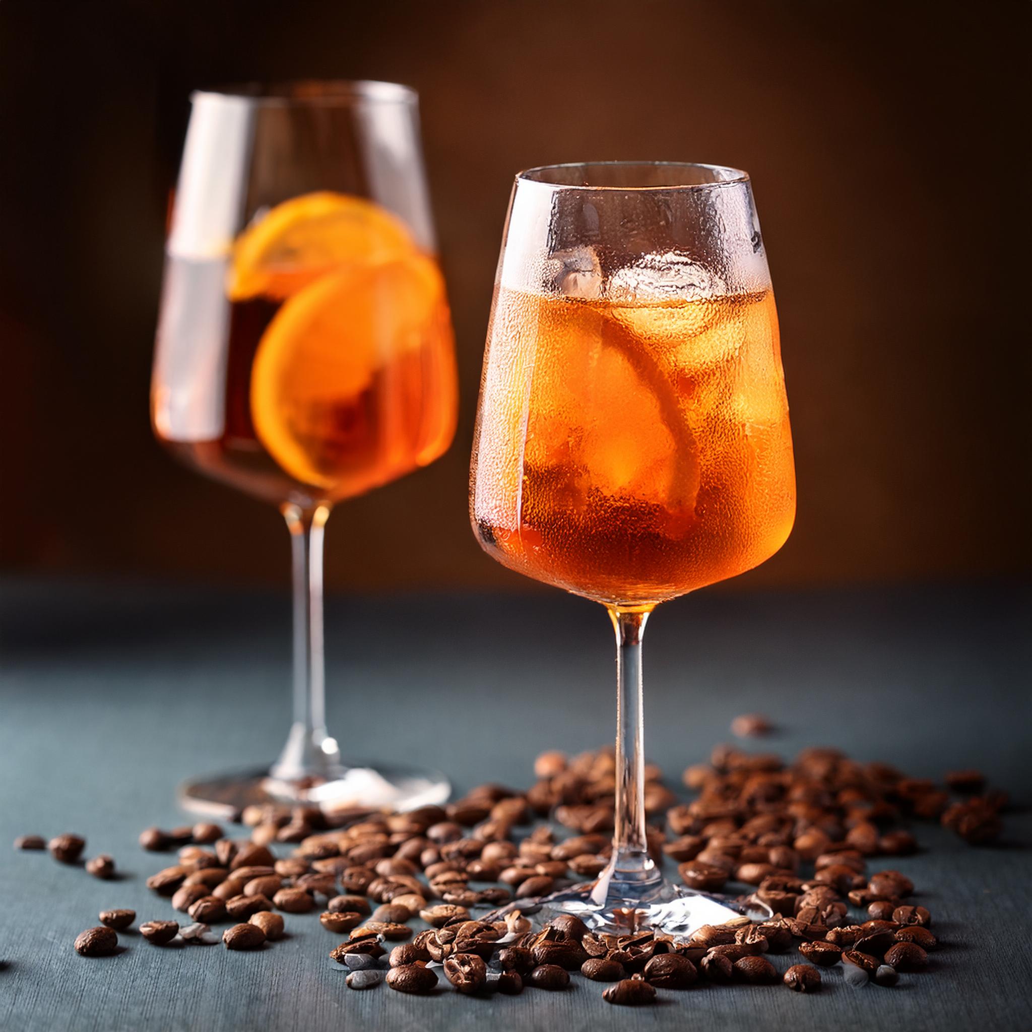 Zwei Drinks mit Orangenscheiben
